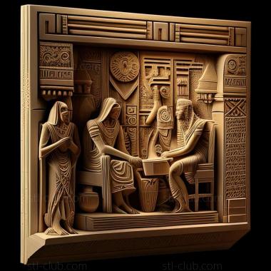 3D model Art of Liof Egyptian architects (STL)